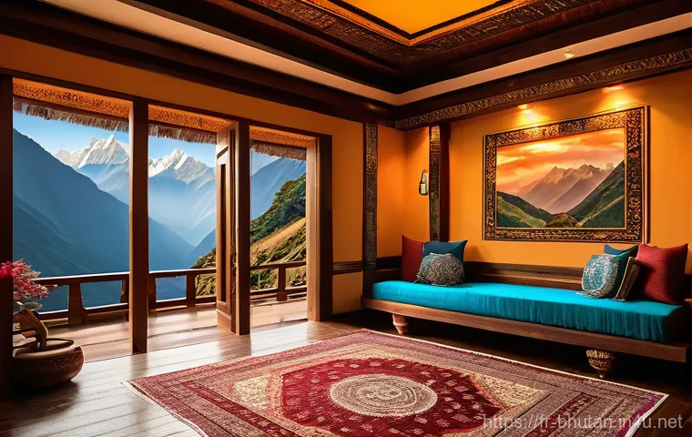 부탄의 새로운 호텔 리뷰 - Here are three detailed image prompts in English, inspired by the essence of luxury Bhutanese travel...