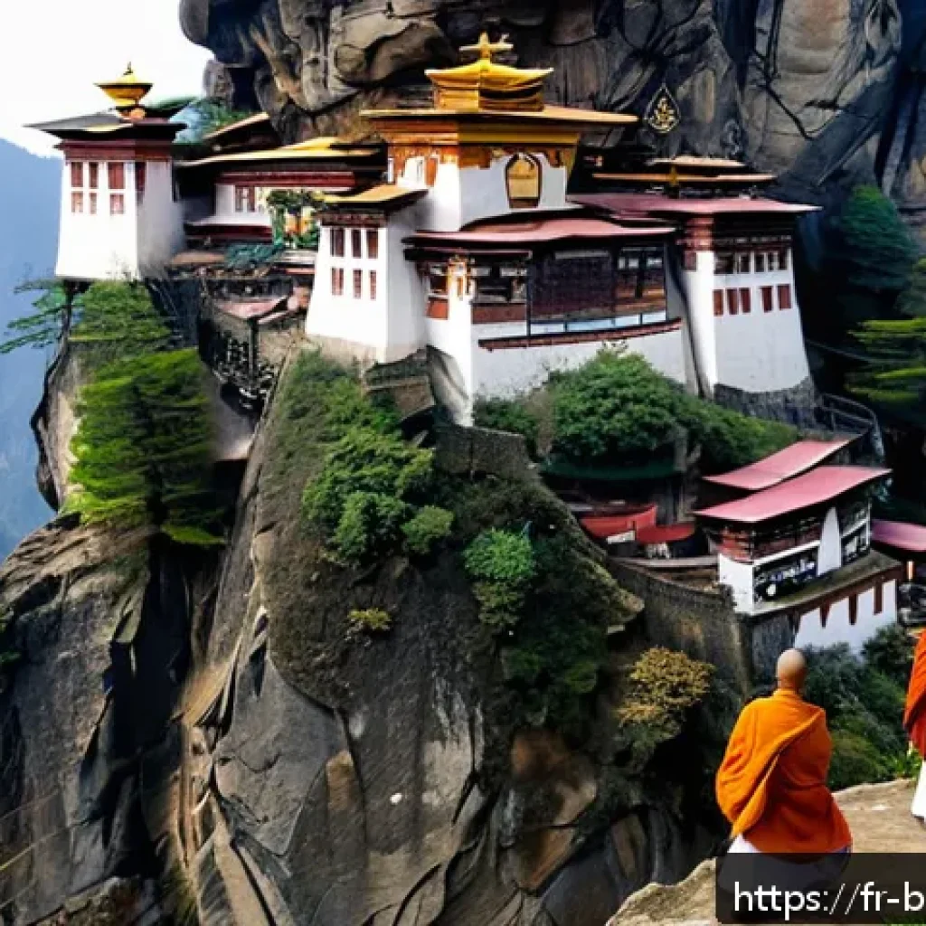 부탄의 유네스코 세계문화유산 - A breathtaking view of the Paro Taktsang monastery, also known as the Tiger’s Nest, perched dramatic...